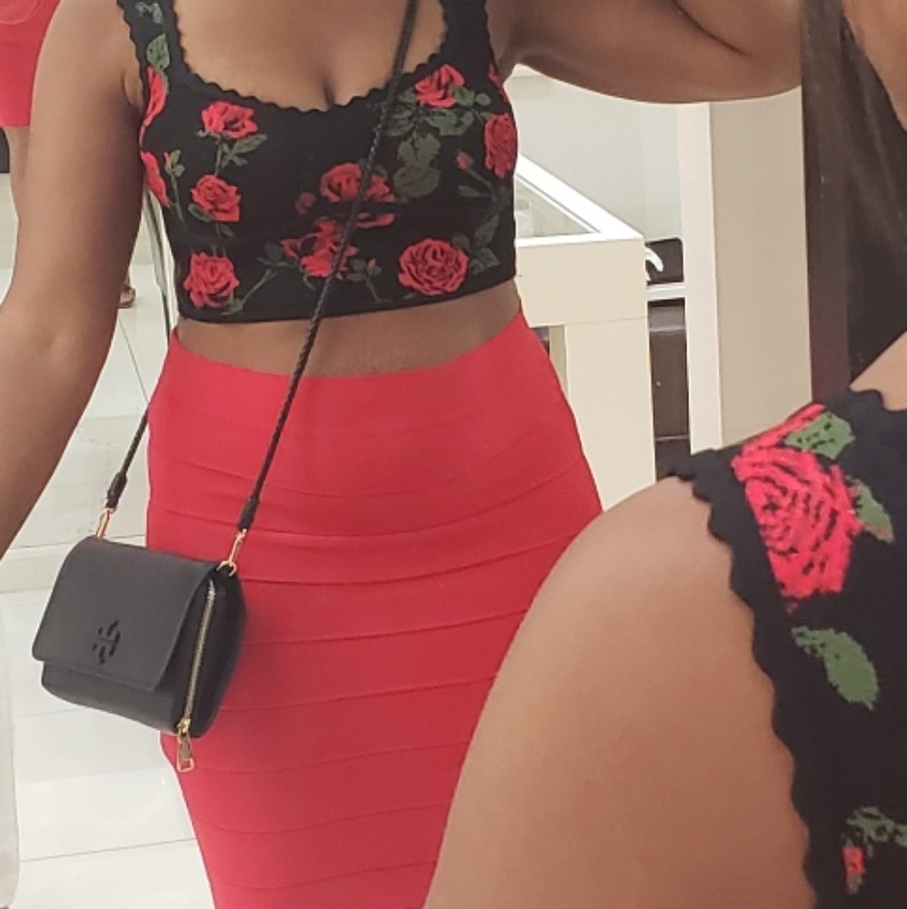 Red BCBG Maxazria skirt